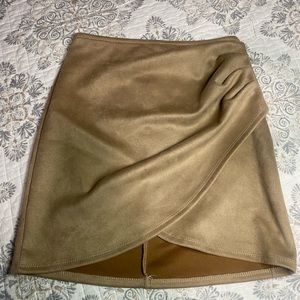 Tan Bodycon Mini Skirt